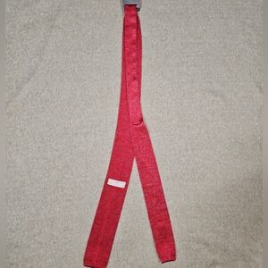 Michael kors red square knit tie silk blend‎